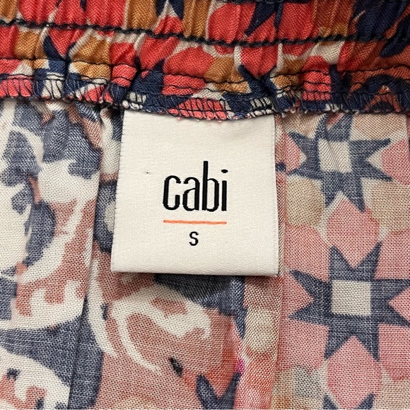 Cabi Skirt Womens Small Pink Floral Isabel Patchwork Ruffled Tiered Boho A-Line - Picture 3 of 9